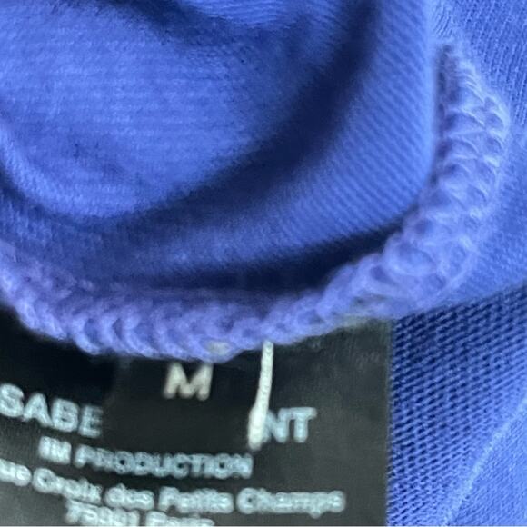 Isabel Marant Dress Drawstring Short Sleeve Crewneck T-Shirt ndigo Size Medium - Picture 5 of 7